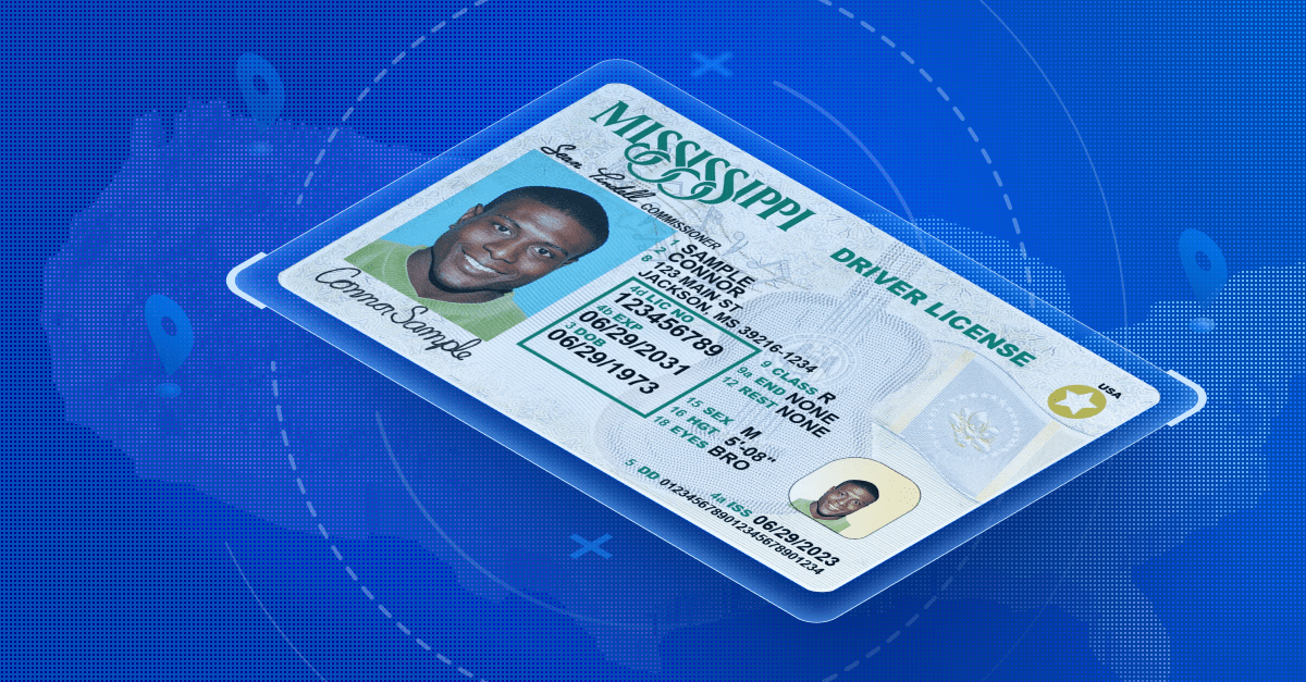 New sample of Mississippi drivers license 2024